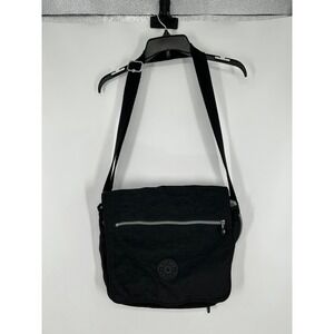 Kipling Madhouse Expandable Messenger Bag Black Adjustable Shoulder Strap Travel